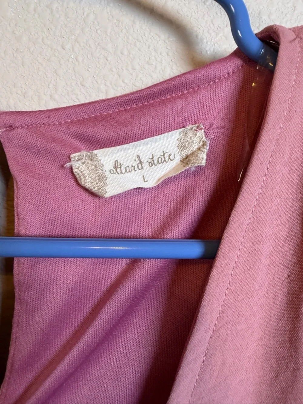 Altar'd State Blush Pink Ruffle Sleeve Tiered Mini Dress. Size L - Picture 3 of 4